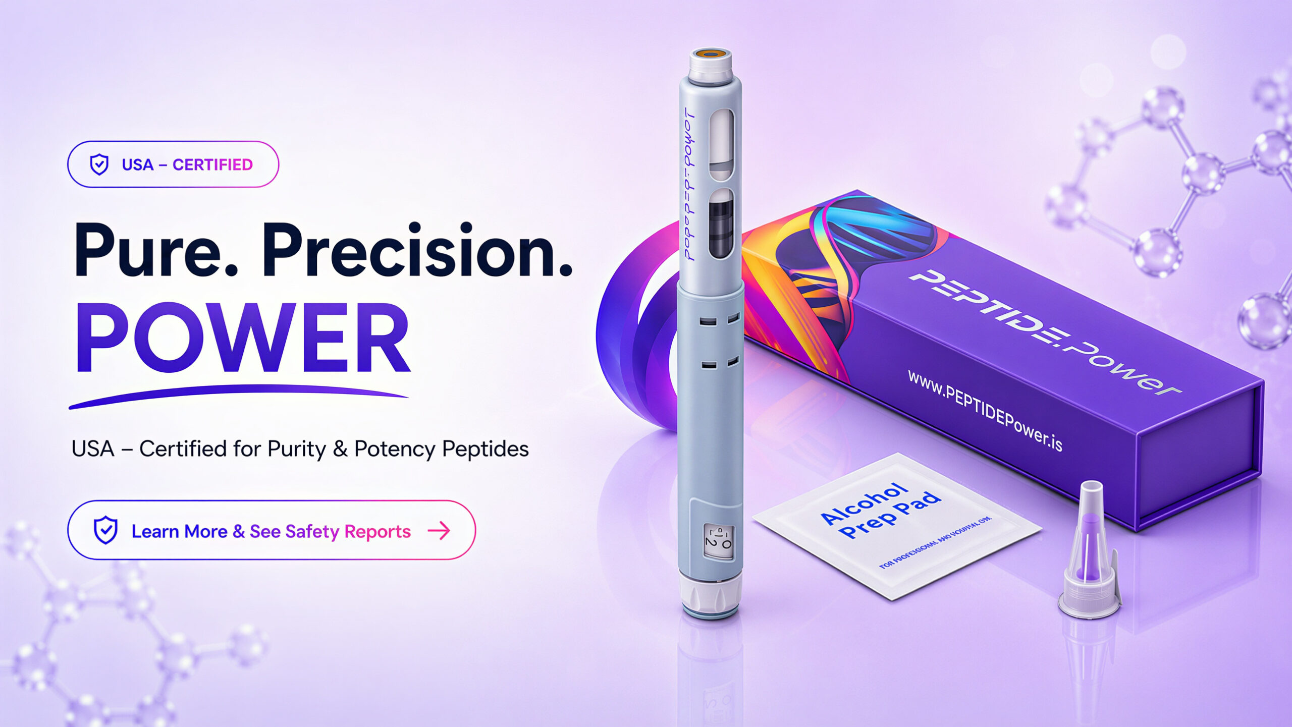 USA CoA Research Peptides 1 Premium peptide delivery pen