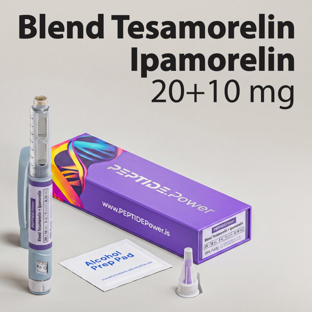 Blend Tesamorelin + Ipamorelin: 20 mg + 10 mg - Pre-Mixed Research Peptide Pen, 99%+ Purity (CoA) | PEPTIDE.Power