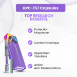 BPC-157 Capsules Bienfaits: Protection Muqueuse, Confort Gastrique, Réparation Tissulaire, Action Anti-Inflammatoire