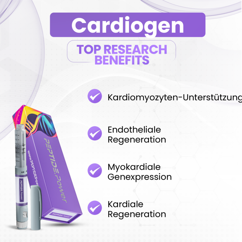 Cardiogen Vorteile: Kardiomyozyten-Unterstützung, Endotheliale Regeneration, Myokardiale Genexpression, Kardiale Regeneration