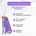 CJC-1295 (No-DAC) + Ipamorelin Beneficii: Cercetare Îmbătrânire Sănătoasă, IGF-1 Endogen Optimizat, Elevare GH Susținută