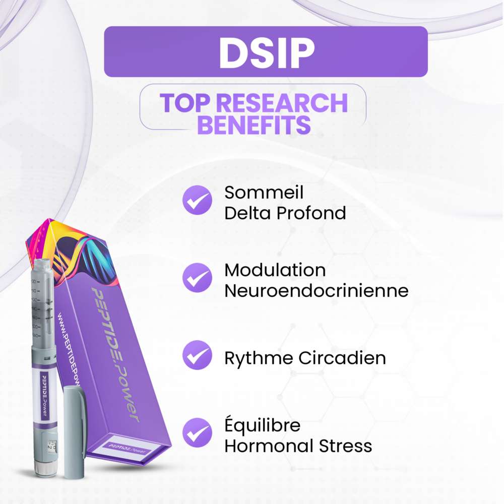 DSIP Bienfaits: Sommeil Delta Profond, Modulation Neuroendocrinienne, Rythme Circadien, Équilibre Hormonal Stress