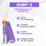 GHRP-2 Vorteile: Starke GH-Freisetzung, Anabolic Signaling Support, Erhöhte Pulsamplitude, Mäßiger Einfluss auf den Appetit