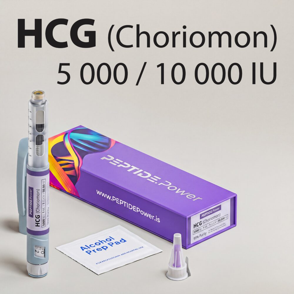 HCG (Choriomon): 10 000 IU / 5000 IU - Pluma de Péptido de Investigación Premezclada, 99%+ Pureza (CoA) | PEPTIDE.Power