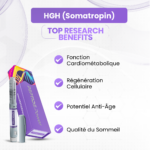 HGH (Somatropin) Bienfaits: Fonction Cardiométabolique, Régénération Cellulaire, Potentiel Anti-Âge, Qualité du Sommeil