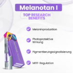 Melanotan I Vorteile: Melaninproduktion, Photoprotektive Wirkung, Pigmentierungssignalisierung, MITF-Regulation