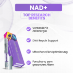 NAD+ Vorteile: Verbesserte Zellenergie, DNA Repair Support, Mitochondrienoptimierung, Forschung zum gesunden Altern