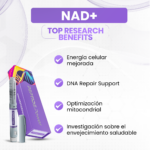 NAD+ Beneficios: Energía celular mejorada, DNA Repair Support, Optimización mitocondrial