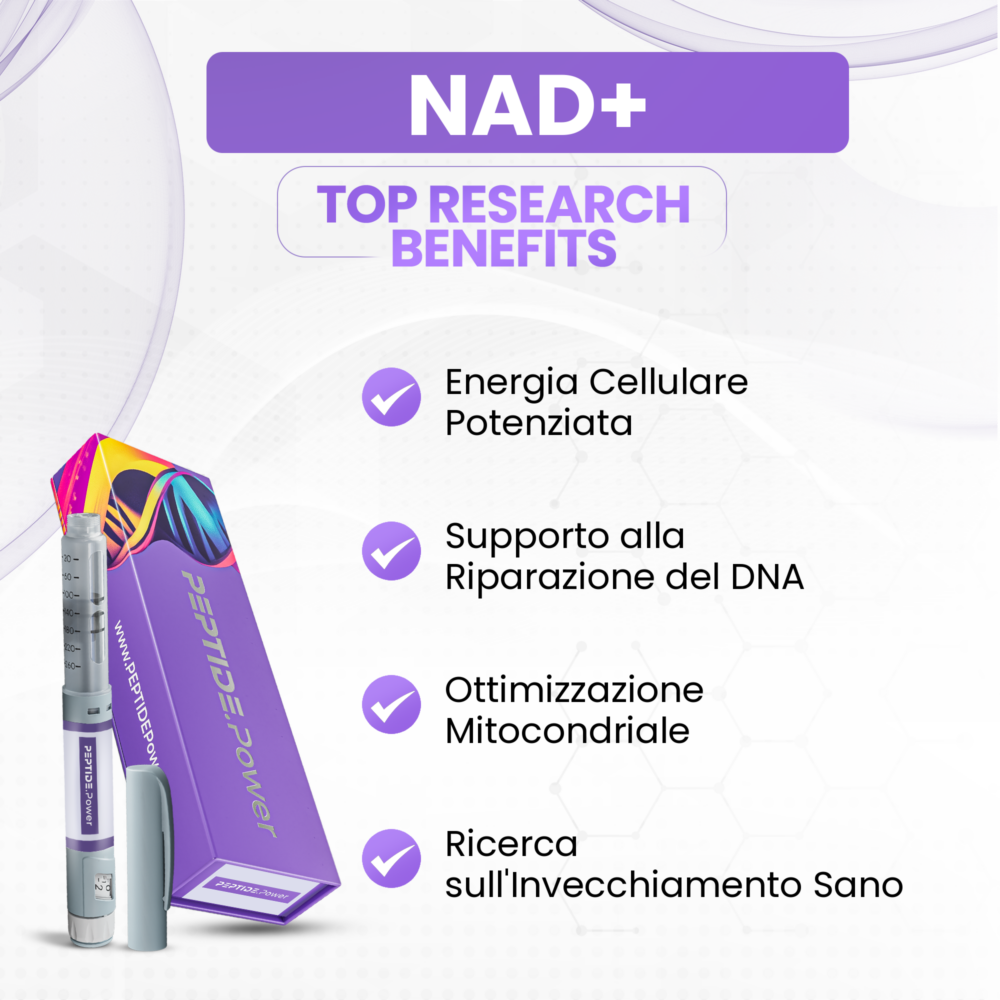 NAD+ Benefici: Energia Cellulare Potenziata, Supporto alla Riparazione del DNA, Ottimizzazione Mitocondriale