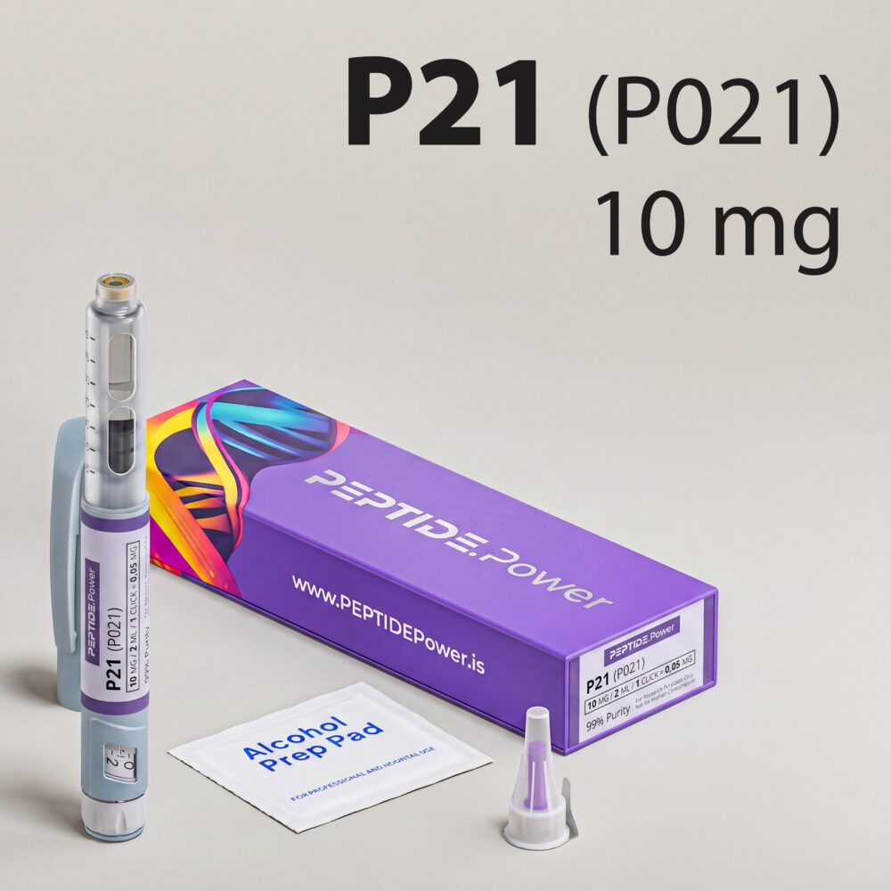 P21 (P021): 10 mg - Pre-Mixed Research Peptide Pen, 99%+ Purity (CoA) | PEPTIDE.Power
