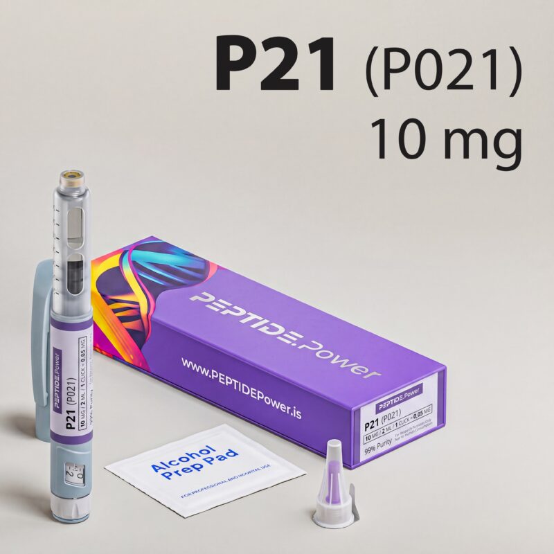P21 (P021): 10 mg - Pluma de Péptido de Investigación Premezclada, 99%+ Pureza (CoA) | PEPTIDE.Power