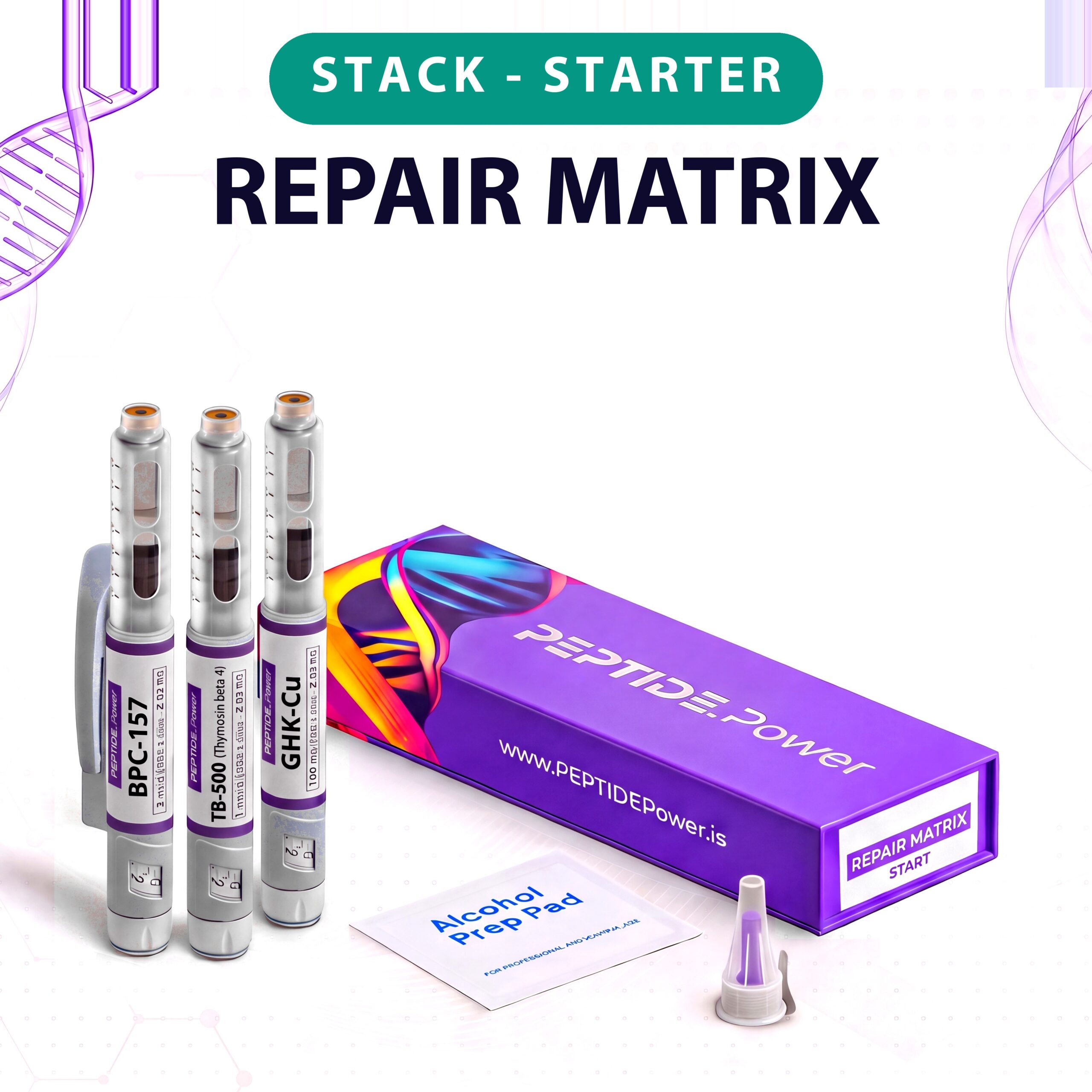 Repair Matrix - Start - PEPTIDE.Power Repair Matrix - Start - Pre-Mixed Research Peptide Pen, 99%+ Purity (CoA) | PEPTIDE.Power