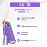 SS-31 (Elamipretide) Vorteile: Neuromuskulärer Fokus, Elektronentransport, Zelluläre Resilienz, Kardiolipin-Schutz