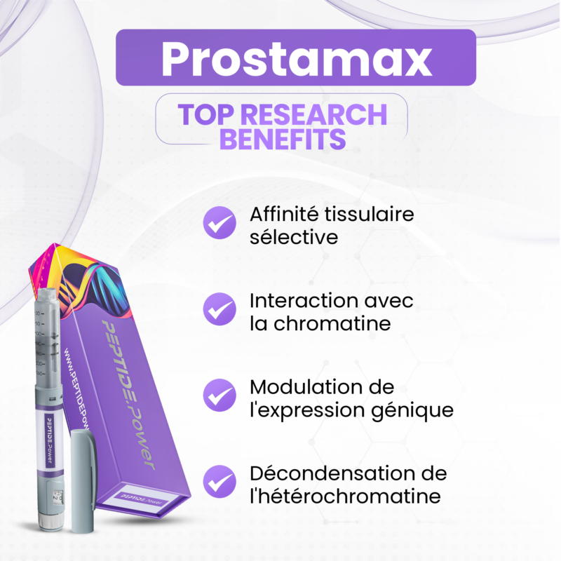 Prostamax Bienfaits: Affinité tissulaire sélective, Interaction avec la chromatine, Modulation de l'expression génique